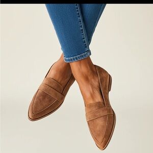 Women's Brown Pointed Toe Loafers